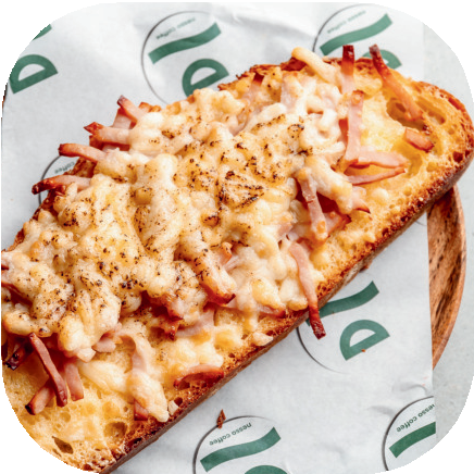 Italian Crostones at Nesso Coffee Leeds on crunchy Pugliese bread with antipasti and pesto