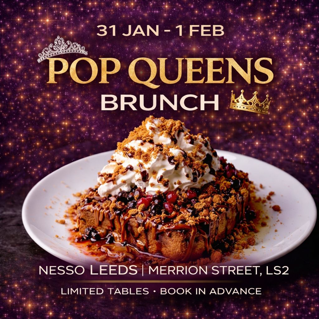 Pop Queens bottomless brunch at Nesso Coffee Leeds city centre with prosecco and brunch plates