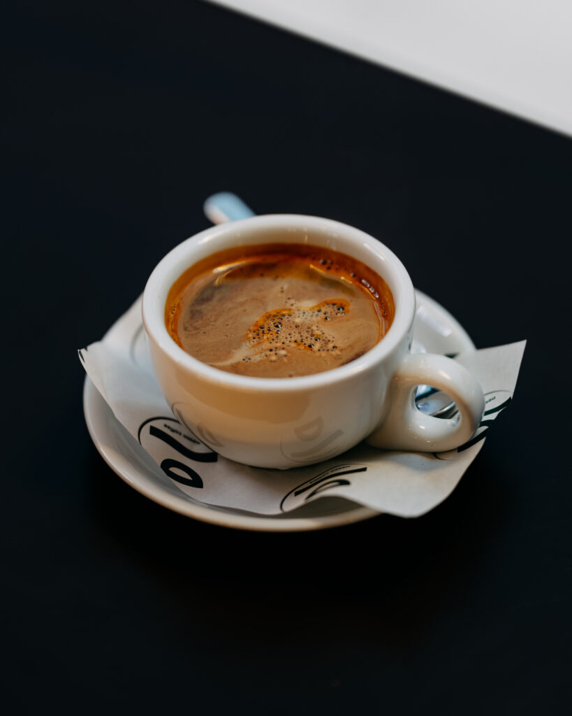 Matcha latte and flat white at Nesso Coffee Leeds city centre