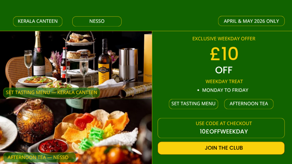 £10 off afternoon tea at Nesso Leeds — weekday exclusive offer April and May 2026